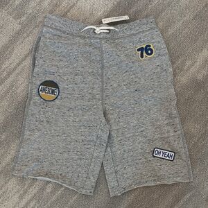 Gymboree Gray Kids Shorts with Blue and Yellow Patches